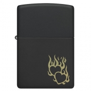  Zippo - 46004 Fire Heart - Black Matte